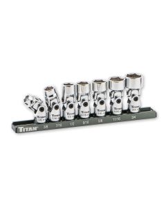 Titan 7-Piece SAE 3/8 in. Drive Universal Socket Set