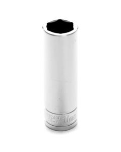 Chrome Socket, 1/2" Drive, 17mm, 6 Point, Deep
