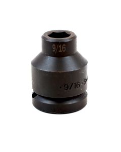 9/16" 3/4" Drive 6-Point Fract SAE Std Impact Socket