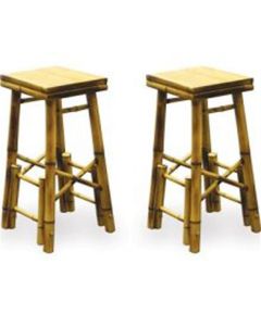 Bamboo Tiki Bar Stool Set
