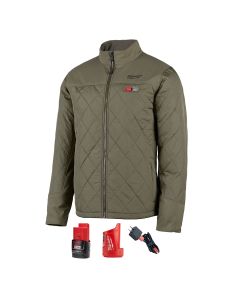 M12 Heated Axis Jacket Kit, Size Small (Olive Green)
