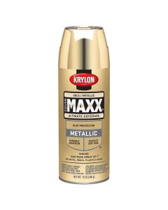Krylon Covermaxx Paint+Primer; Gold; 12 oz. Aerosol