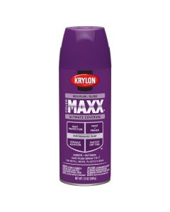 Krylon Covermaxx Paint+Primer; Gloss Rich Plum; 12 oz. Aerosol