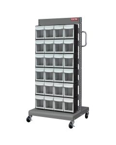 Mobile Parts Cart - Flip Out Bin, 48 Bins