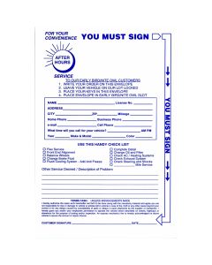 Envelopes for Key Drop Box