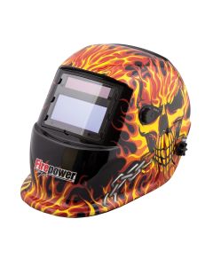Firepower Auto-Darkening Welding Helmet w/ Fire and Skull Design