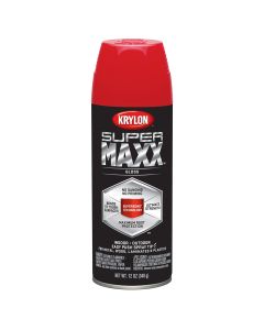 Krylon Supermaxx Paint+Primer; Gloss Banner Red; 12 oz. Aerosol
