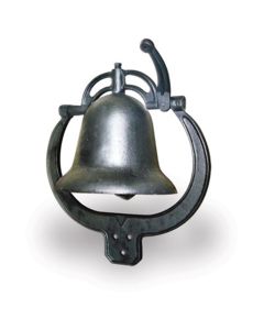 Cast Iron Farm Bell, Classic Design, with Rust Resistant Black finish, 17"L x 15"W x 8.3"H