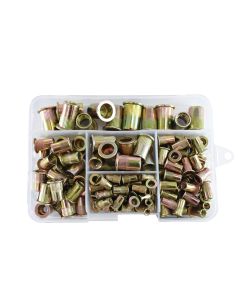 Steel Rivet SAE Fractional Nut 120-Piece Assortment