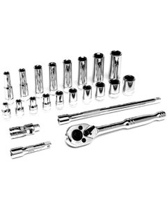 22pc SAE 1/4" Dr. Socket Set
