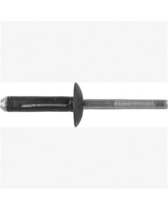 Black Alum Split Type Rivet Bumper Cover/Unv Ford, Size: 1/4", Size: 11/16", Range: 3/16-3/8, Qty