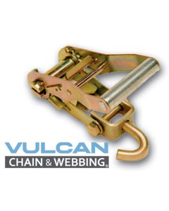 Ratchet Buckle, 2 " Wide Handle Ratchet with Swivel Hook, 3300 lb Capacity