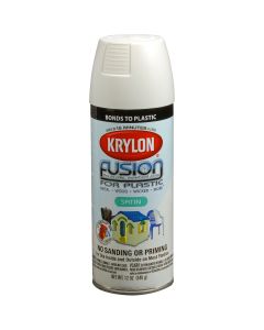 Krylon Fusion for Plastic; Satin Dover White; 12 oz. Aerosol
