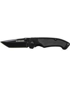 Schrade Liner Lock Folding Knife Tanto Blade Aluminum Handle