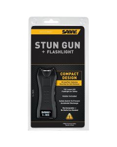 SABRE Black Dual Capacitor Stun Gun with Flashligh