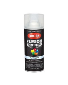 Krylon Fusion ALL-IN-ONE PAINT+PRIMER Flat Clear; 12 oz. Aerosol