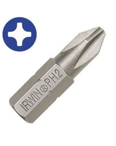 Insert Bit, #3 Phillips, 1/4" Hex Shank, 1" Long, Carded, 2 per Card