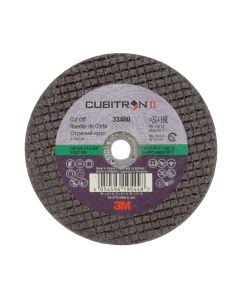 3M Cubitron II Cut-Off Wheel, 33460, 100 mm x 1 mm x 9.53 mm (4 in. x 0.04 in x 3/8 in), 5 wheels per carton, 6 cartons per case