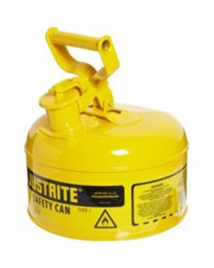 Yellow Metal Safety Can, Type 1, One Gallon Capacity, for Diesel Fuel and Other Flammable Liquids