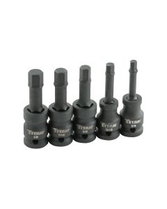Titan 5-Piece 1/2 in. Drive SAE Hex Impact Bit Socket Set