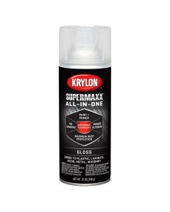 Krylon Supermaxx Paint+Primer; Gloss Clear; 12 oz. Aerosol