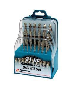 21pc TTN Coated Drill Bit Set