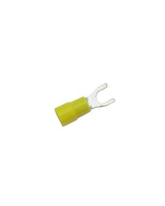 Terminal Spade #6 Yellow Vinyl Insulated (12-10) (100/Bag)