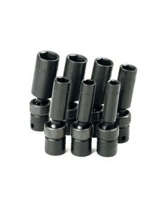 7 Piece 3/8" Drive 6 Point SAE Deep Swivel Impact Socket Set