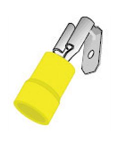 Piggyback Terminals Quick Disconnect Yellow Vinyl (12-10) (100/Bag)