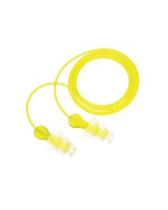 Tri-Flange Earplugs Corded (100 Pair/Box)