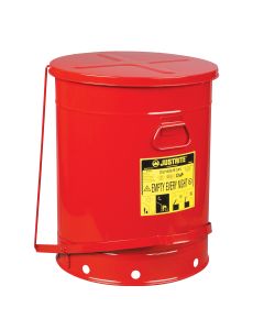 21 Gallon Oily Waste Can With Foot Lever, Red
