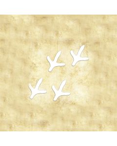 Turkey Tracks- Vinly Die Cut Decal 6" x 8" WHITE