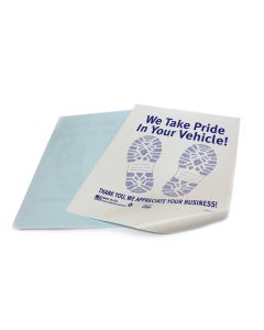 Petoskey Plastics One Color, Blue Footprint on Poly-Back Paper Floor Mat