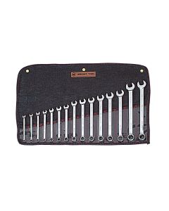 15pc 12pt. Metric Full Polished Comb Wrench Set