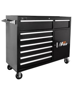 Homak Mfg. 56 in. H2Pro Series 8 Drawer Rolling Cabinet, Black