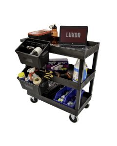 Luxor 32 x 18 in. 3-Shelf Tub Cart with Outrigger