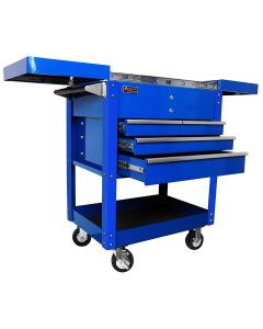 Homak 35-Inch Professional Series 4-Drawer Slide-Top Service Cart, Blue