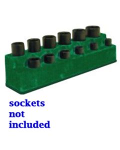 3/8 in. Drive 12 Hole Dark Green Impact Socket Holder