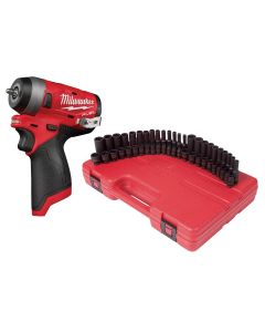Milwaukee M12 Fuel 1/4 in. Drive Stubby Impact Wrench w/ Sunex 48-Piece 1/4 in. Impact Socket Set