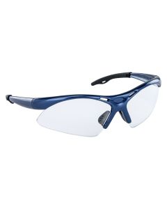 Diamondback Safe Glasses w/ Blue Frame and Clear Lens in Clamshell