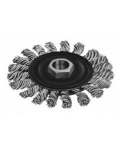 Milwaukee 4 in. Wire Brush Wheel, Full Cable Knot, 12,000 RPM, Stainless Steel