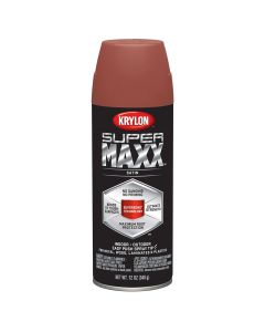 Krylon Supermaxx Paint+Primer; Satin Brick; 12 oz. Aerosol