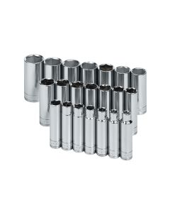 21 PIece 1/2" Drive 6 Point Deep Metric Socket Set
