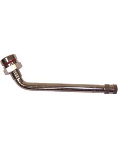 60 Angle Nickel Plated Metric Truck Valve .98" Height  3.35" Length, .389" (9.7mm) Valve Hole