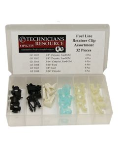 32 Piece Fuel Line Retainer Clip Assortment