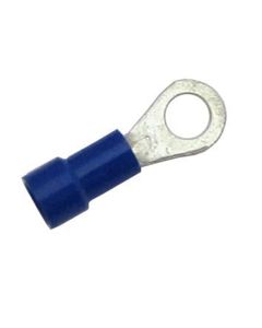 #8 Ring Terminal Blue Vinyl Insulated (16-14) (100/Bag)