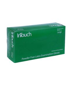 InTouch White Latex Gloves, Medium