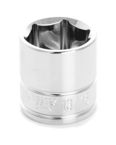 Chrome Socket, 3/8" Drive, 13/16", 6 Point, Shallow