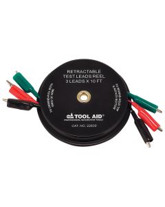 Retractable Test Leads Reel - 3 Leads x 10'