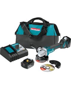 Makita 18V LXT Li-Ion Brushless Cordless 4.5/ 5 in. Cut-Off, Angle Grinder Kit